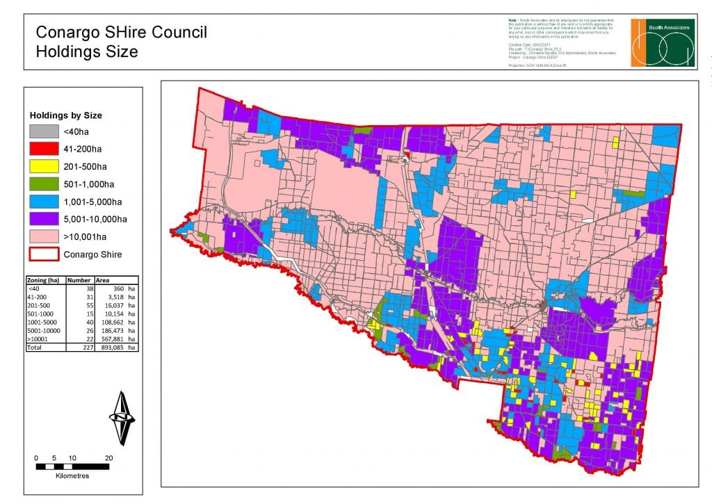 conargo council holding size map